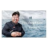Live Laugh Love Kim Jong UN Flag 3x5 FT ,Double Seam ,100% Polyester,Durable And Colorfast,Suitable...