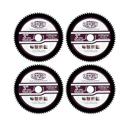 Lames de scie pour métal HSS 75mm disque aluminium cuivre outillage atelier alésage 10mm x4