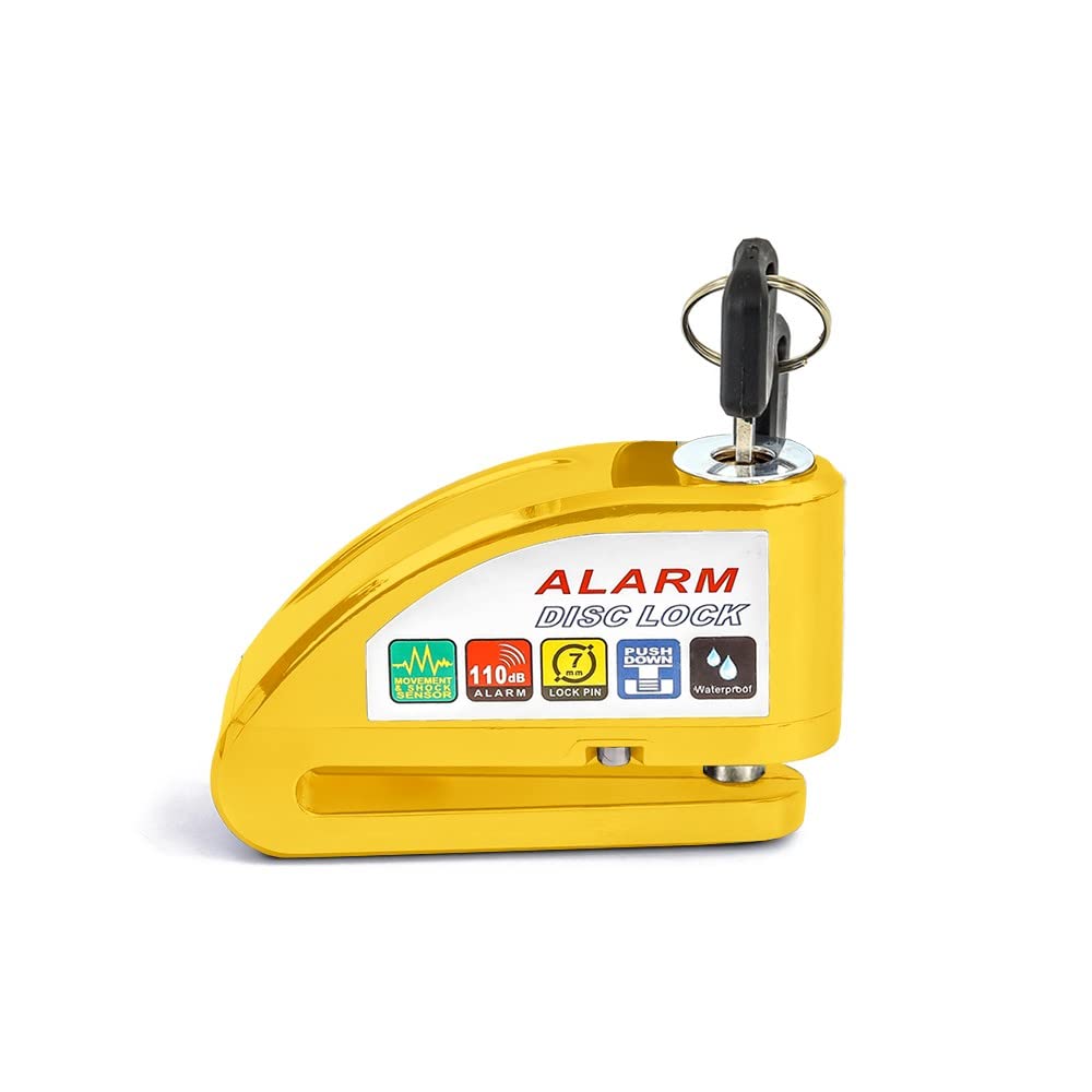 Antivol Bloque Alarme 110dB Compatible avec Honda CB 1000 R/CBF 1000/ F Jaune