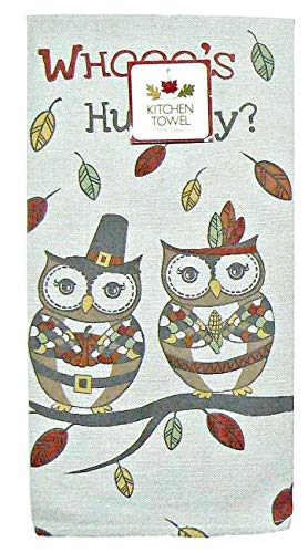 Ritz Cotton Chambray Tea Towel Set - 2 Pc Welcome Fall, Whooo's Hungry #TOP2