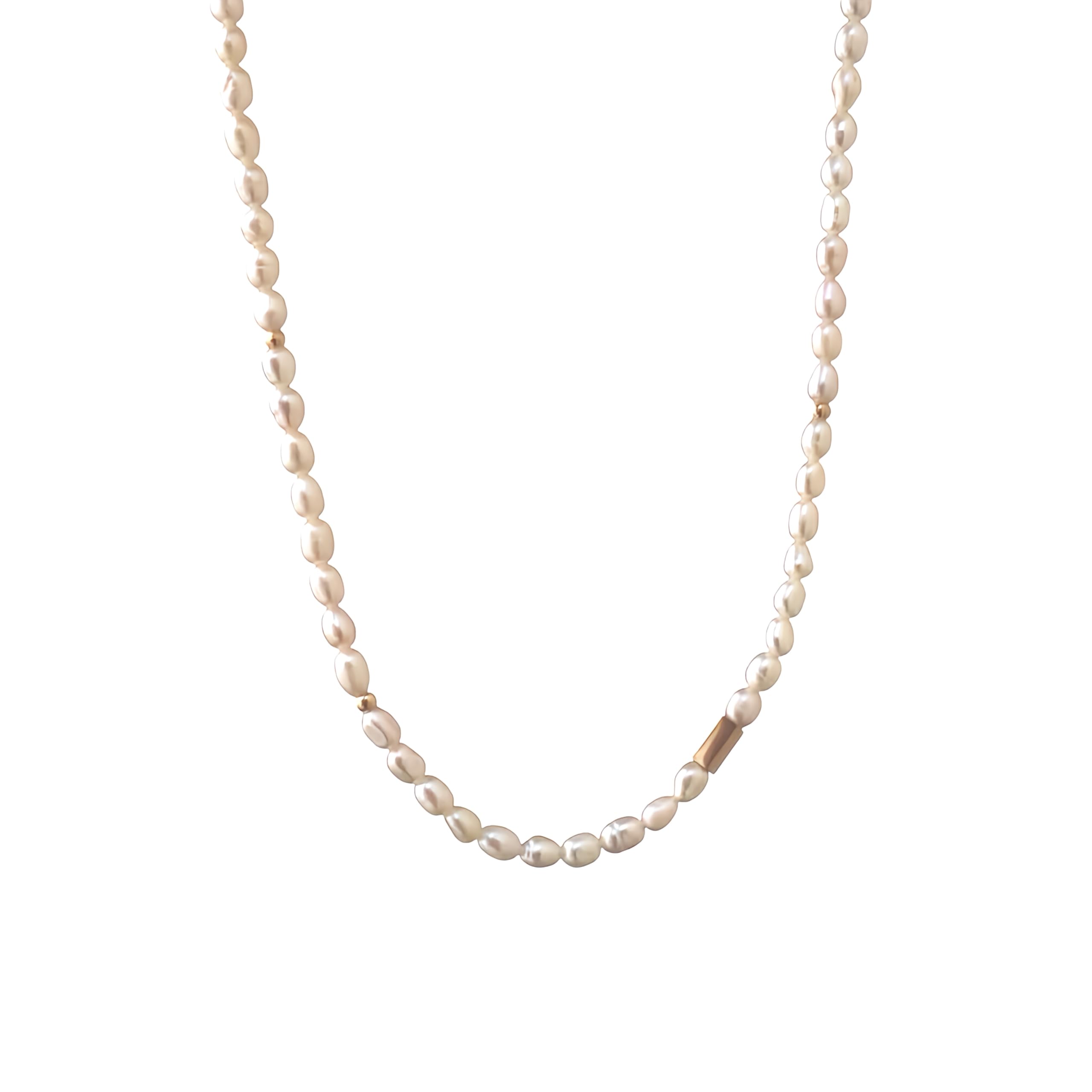 [AJIRO ACCESSORY]N137 ネックレス パール 淡水パール ゴールド オケージョン 結婚式 二次会 卒業式 入学式 サージカルステンレス デザイン レディース 女性 ギフト プレゼント デイリー 人気 ast0158