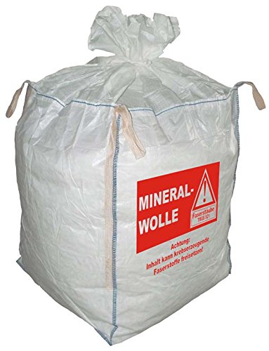 (6,35eur/pieza) 50 Big Bag miwo Advertencia Impresión lana mineral 90 x 90 x 110 cm SWL 150 kg