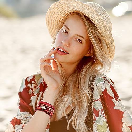 Long tiantian Boho Leather Wrap Bracelets for Women Country Concert Outfits Leather Bracelet Western Dress Accessories for Women Trendy 20254