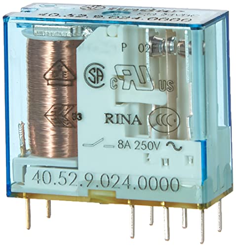 relais miniature pour circuit imprimé 24 volts dc 2 contacts 8 ampères