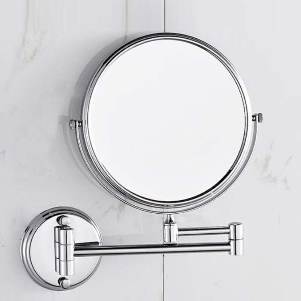 Super Deal Product American Imaginations AI-11-646 Rectangle Wall Mount Magnifying Makeup Mirror with Dual 1x/5x Zoom, 5-Inch x 13-Inch, Chrome