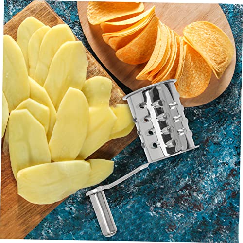 SOLUSTRE 2 piezas rallador de queso manual giratorio acero inoxidable miniatura 3