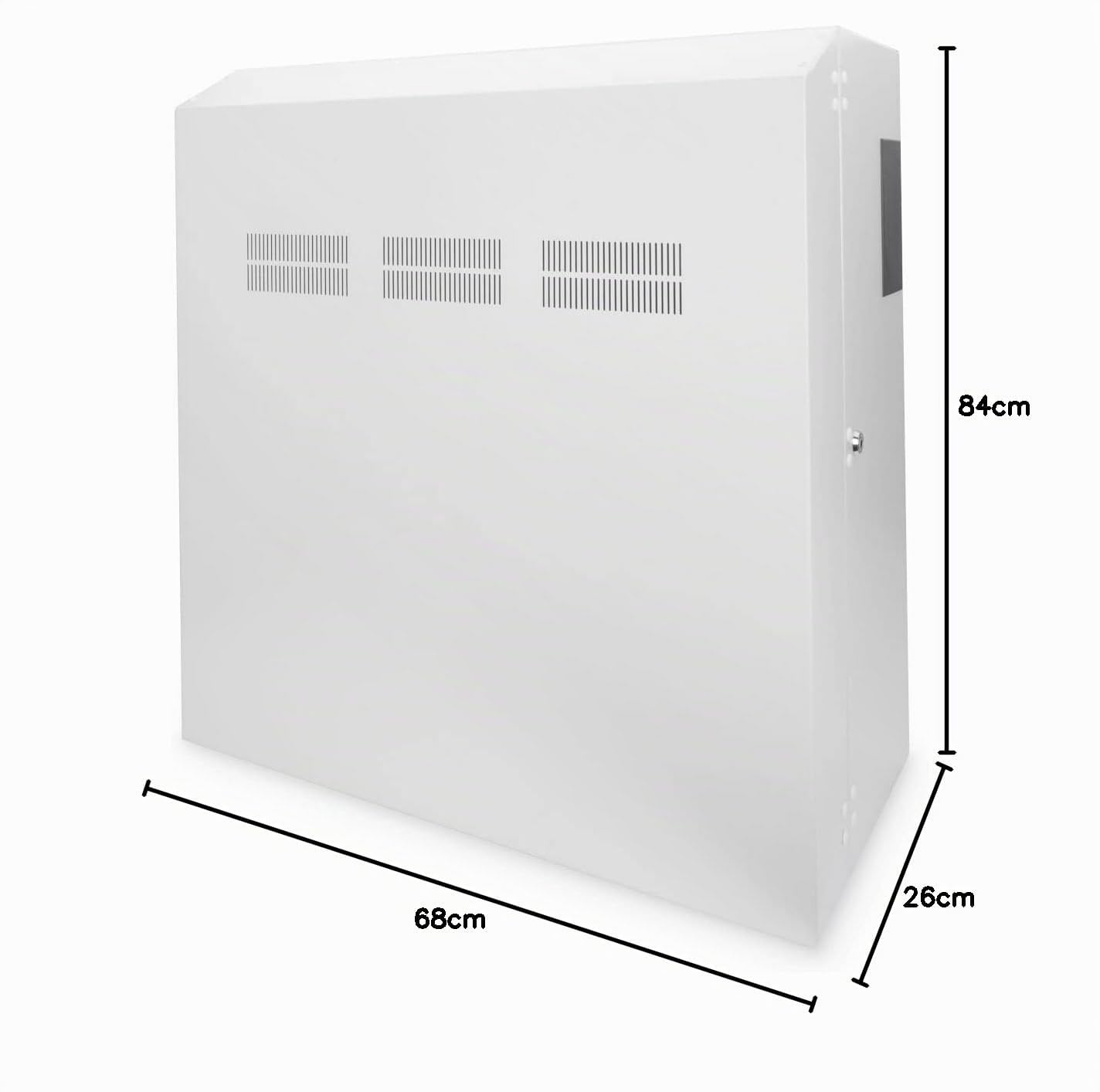 DIGITUS Armoire réseau Slim – 19 Pouces 6U – Verticale | Hauteur utile de 610 mm – Capacité de charge de 100 kg – Montage mural en saillie – pour réseaux, DVR – Gris