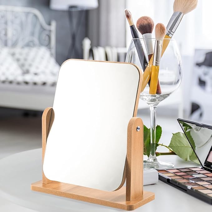 draval Adjustable Wood Mirror for Dressing Table – Classic Vanity Accent Piece 4