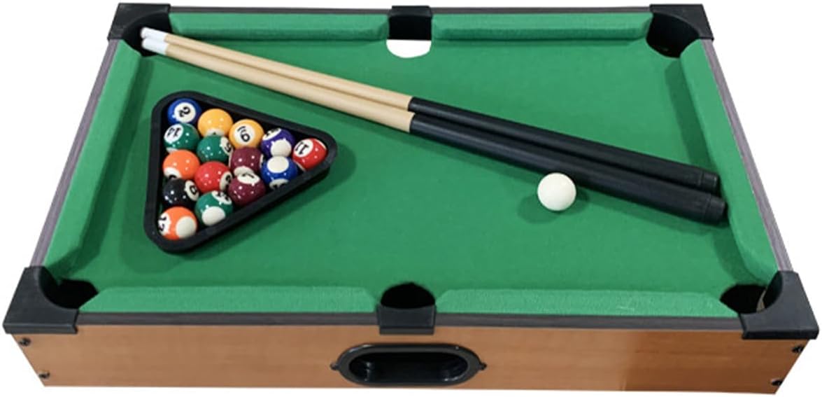 Mini Pool Table Wooden Billiards Tabletop Board Game for Family Night Party Time Gift for Cat Lovers