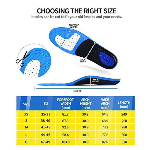 Solette per scarpe con supporto per arco plantare