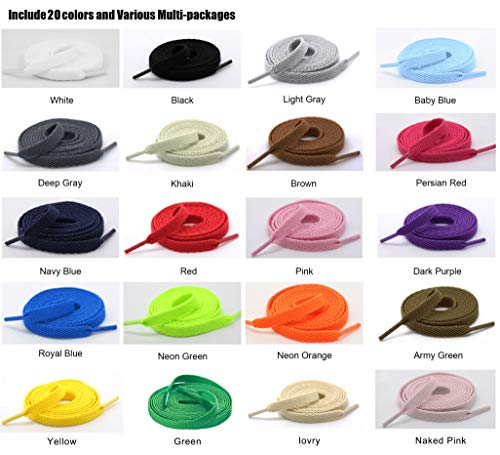 Handshop Flat Shoelaces 5/16" - Shoe Laces Replacements For Sneakers And Athletic Shoes Boots Navy Blue 114Cm #TOP2