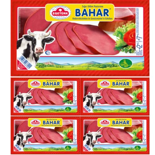 Egeturk Bahar Pastrami Bœuf Pastirma Salami goût turc viande halal 100 g x 5 paquets par Pufai