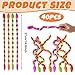 Wettarn Set of 40 Jointed Plastic Snakes Fingertip Snake Toys 15 Inch Long Plastic Toy Snake for Boys and Girls Party Favors Carnival Prizes Sensory Gifts (Red, Green, Orange, Pink)