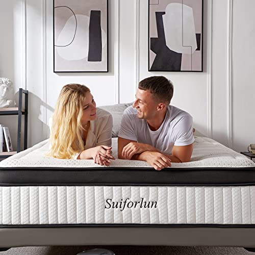 Suiforlun-14-Inch-Hybrid-Gel-Memory-Foam-and-Innerspring-Mattress-with-Bamboo-Cover-Euro-Top-Luxury-Mattress-with-7-Premium-Layers-Pressure-Relief-CertiPUR-US-Certified-King