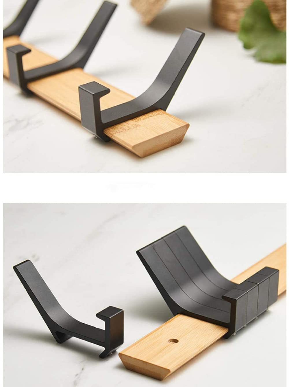 Garderobenhaken, Moderne und platzsparende Garderobe mit 5 verstellbaren Haken for Jacken, Mäntel, Schals Handtaschen(B)