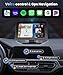 Podofo Portable Car Stereo Wireless Carplay Android Auto,7 Inch Touch Screen Car Radio with Bluetooth Hands-Free/Mirror Link/Maps Navigation/Voice Control/TF Card/AUX,for Cars, Trucks, SUVs