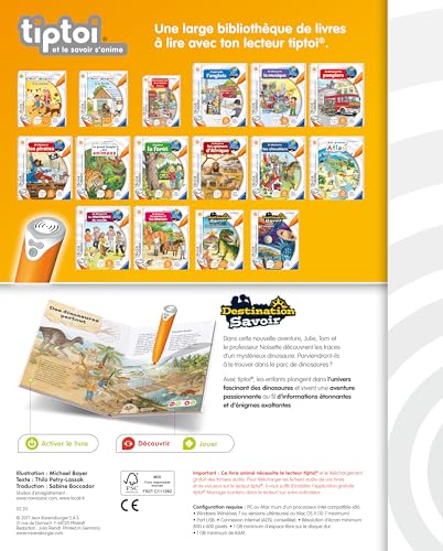Ravensburger Livre d'aventure interactif tiptoi Destination savoir Les dinosaures Jeux électroniques éducatifs sans écran et en français A partir de 00599 - vue 4