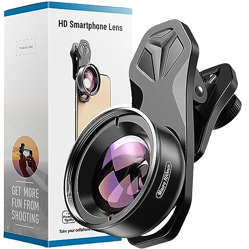 Lente Para Celular Super Macro APEXEL HD 100mm Premium Universal com Clip Ajustável Fotos Vídeos Sup