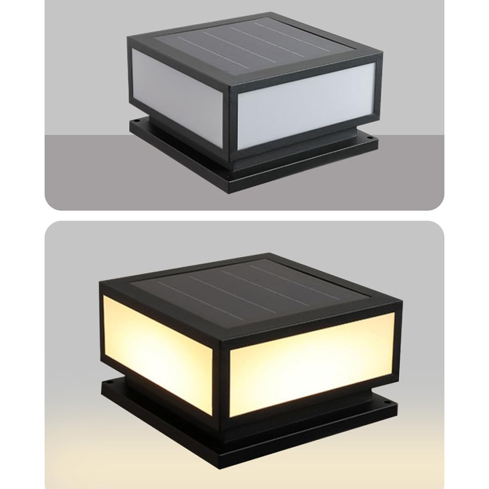 Lampada Solare da Esterno a LED Impermeabile per palo, con Telecomando.