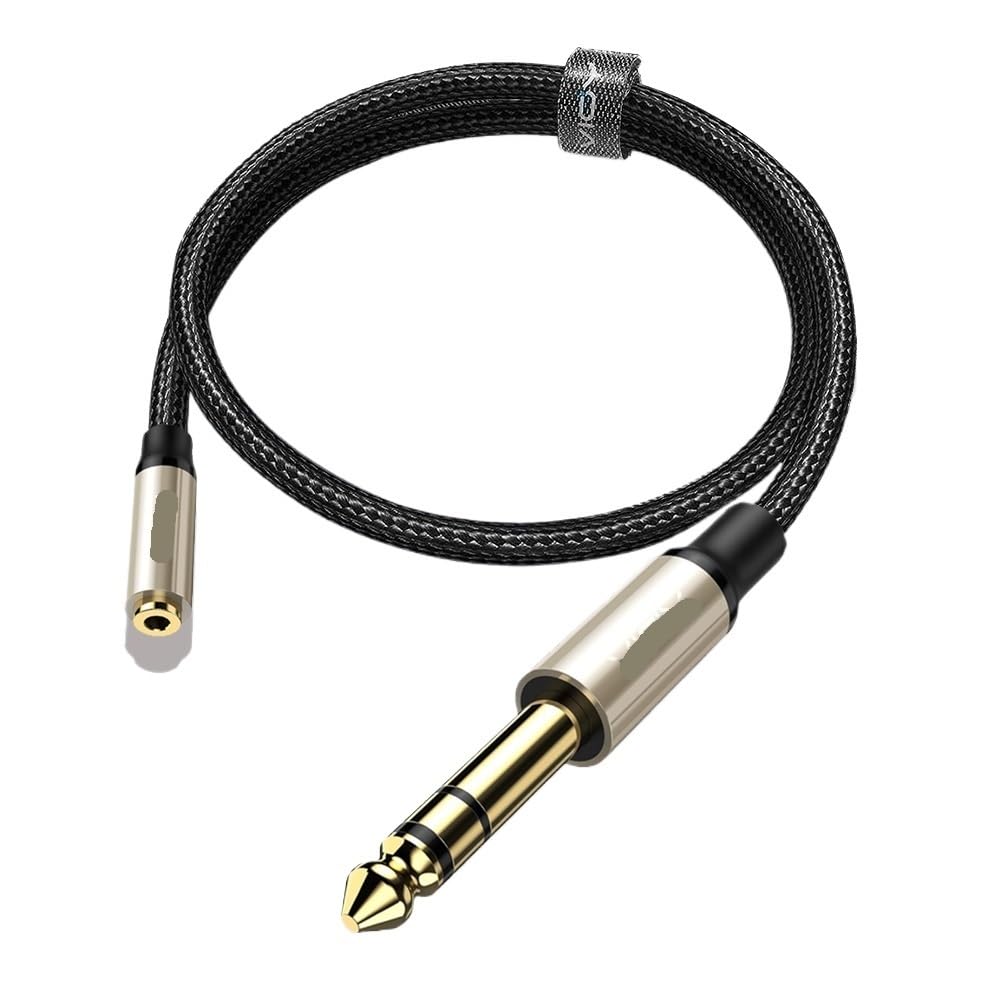 Adaptador de auriculares de 6,35 a 3,5 mm TRS macho a 3,5 mm hembra estéreo Ja-ck cable de extensión de audio (300 cm)