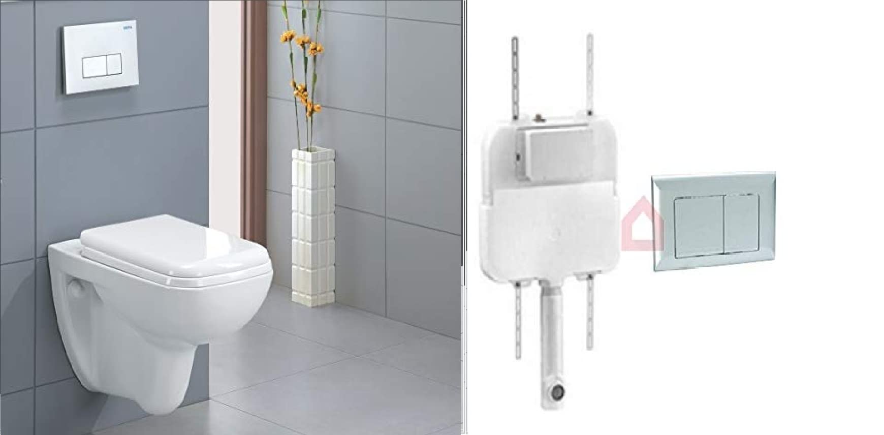 Buy Water Closet Wall ed with Soft Seat Cover American Standard inWall