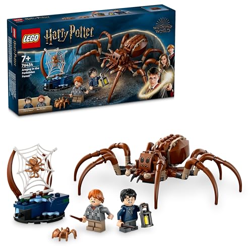 LEGO Harry Potter - Aragog in The Forbidden Forest - Set with Spiders - Magical Creatures Figurines - 2 Character Minifigures - Gift for Children and Movie Fans from 7 Years Old 76434
