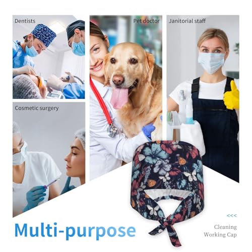 Image of Unisex Adjustable Surgical Sweatband - Elastic Bandage Cap - Scrub Caps for Nurse Working Cap