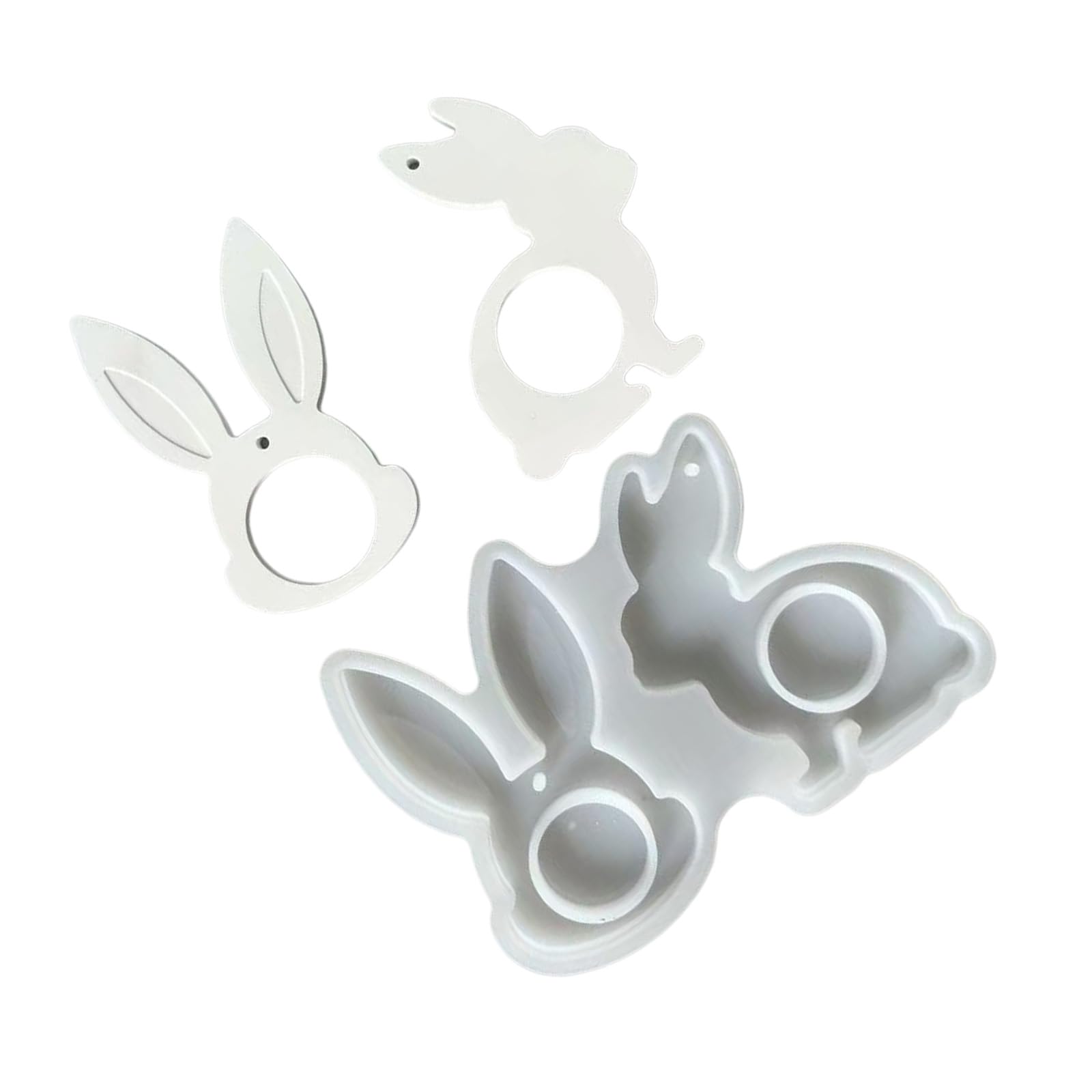 Snorvixre Rabbits Shape Silicone for Easters Craft Casting and Decorative Figurines Easter Rabbits Silicone for Resin Making