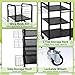 Golf Bag Storage Rack with Wheels, Golf Bag Organizer Fits 2 Bags and Store golf clubs, balls, shoes, and golf equipment accessories, Sturdy Golf Storage Rack for Home Garage Club Basement, Black