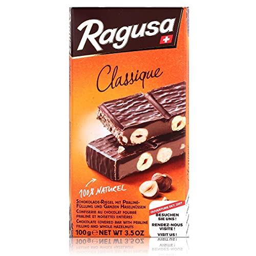 Ragusa Classique Schokolade-Riegel mit ganzen Haselnüssen 100g (6er Pack) – Bild 2