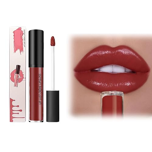 Miniatura 16 de Lápiz labial con textura crema, 12 colores, tinte labial mejorado de larga duración, aceite de tinción de labios impermeable y no pegajoso para uso