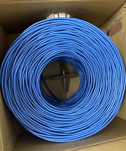 Efficient Cables Cat5E Plenum 1000Ft Solid 350Mhz 24Awg Utp Bulk Blue Cmp Network Lan Cable #TOP2