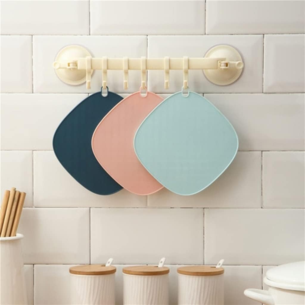 4pcs Anti-scalding Heat-Insulating Table Mat Silicone Waterproof Oil-Proof Non-Slip Pot(DEEP Blue 4pcs)