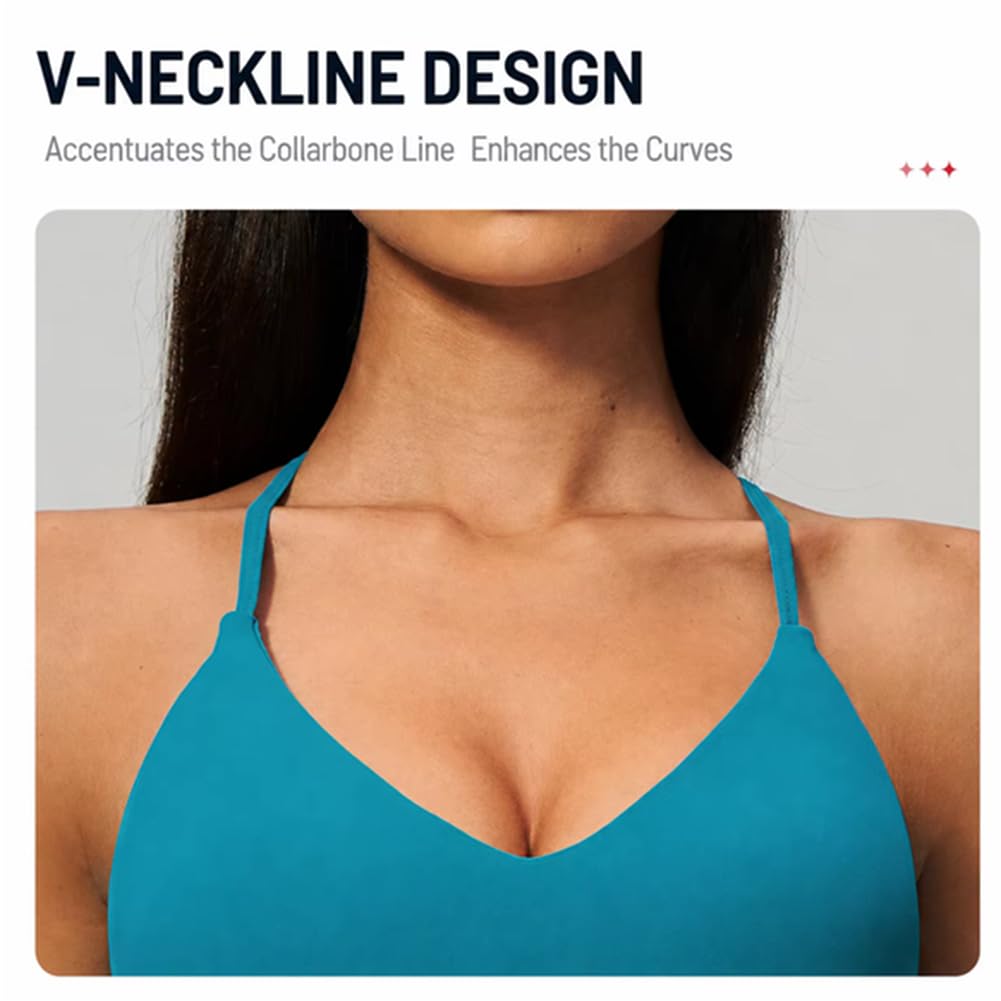 Conjunto Deportivo 2 Piezas Transpirable Ligero Secado rápido | Conjunto yoga 2 piezas, top corto V tirantes regulables, leggings largos talle alto elevaglúteos sin costuras