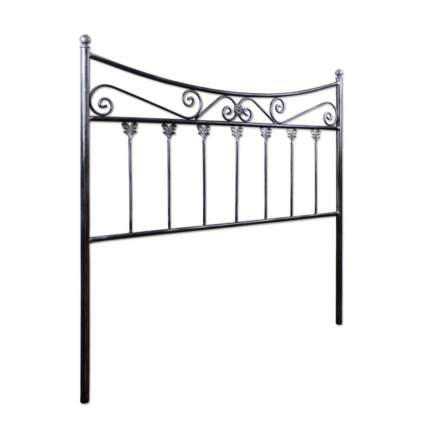 Genérico Cabecero de forja para Cama de 150 cm | Cabezal Matrimonio | Modelo Coín. (157 cm) Aprox Producto Artesanal | El Herrero (Negro)