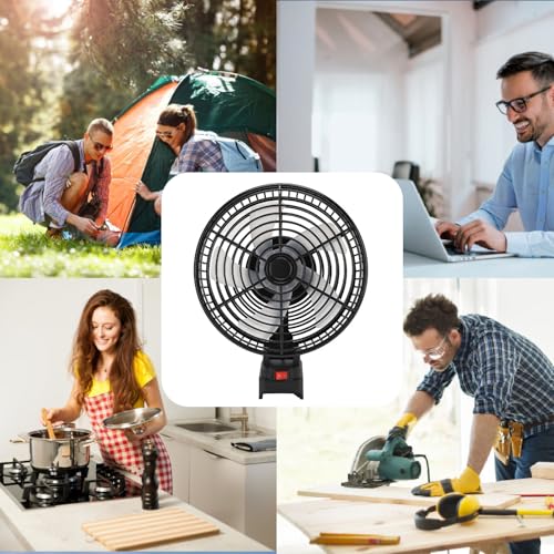 Ventilador de camping para el lugar de trabajo inalámbrico con batería de 20W 3