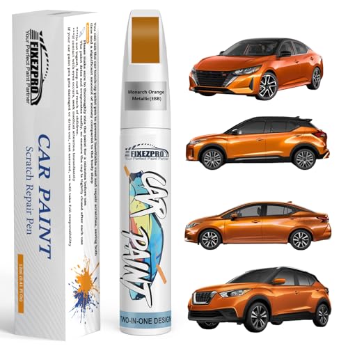 Image of EBB Monarch Orange Metallic Touch Up Paint for Nissan, Exact Color Match Car Paint Scratch Repair Remover Pen Kit Quick & Easy Fix Vehicle Chips and Automotive Nicks Scuff