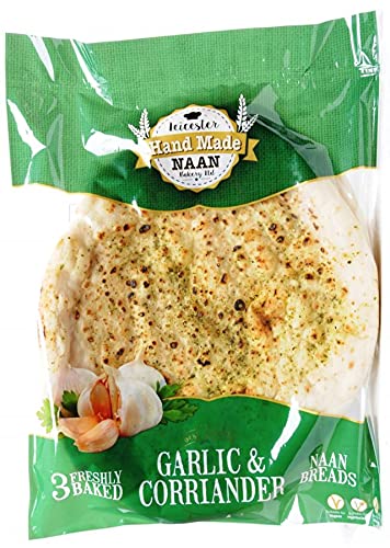 Leicester Bakery (Handmade Garlic and Coriander Naan 2 x 3 Pack)