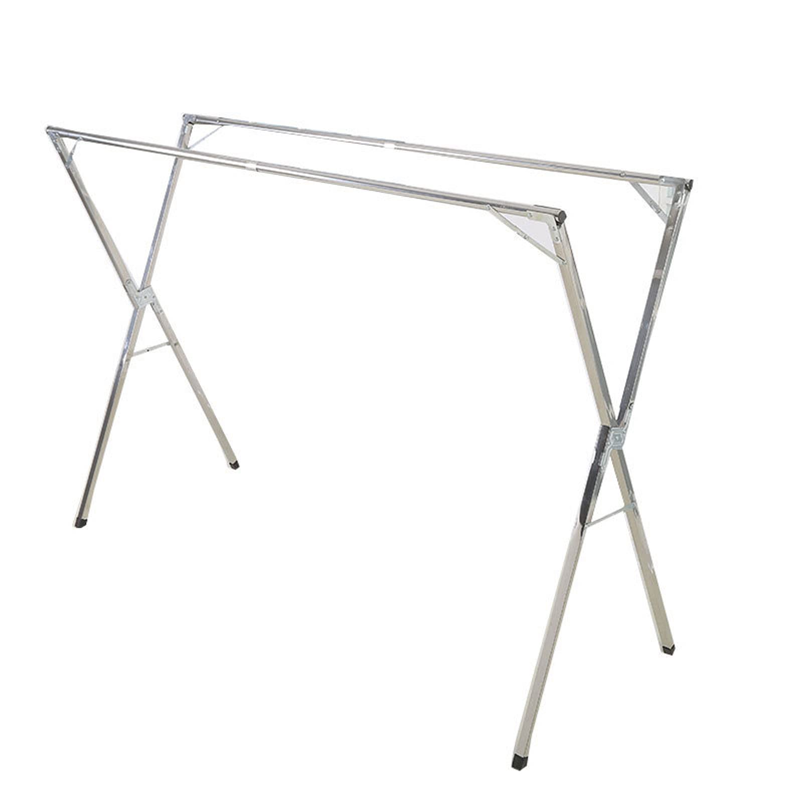 Séchoir à linge réglable en acier robuste pour draps et vêtements sur le balcon ou au salon