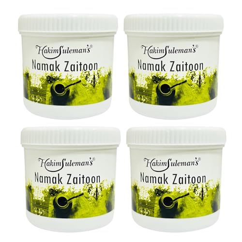 Image of Hakim Suleman's Namak Zaitoon 100% Original | Natural Olive Salt | Helps in Digestion and Acidity Control | Zaitoon Ka Namak for Stomach Health | Herbal Support for Immunity | Pack of 4