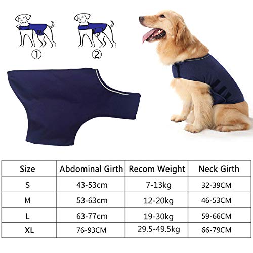 Sonhomay Dog Anxiety Jacket Relief Coat Adjustable Thunder Dog Wrap Vest Calming Jacket for Small Large Pet Dogs Anxiety Stress Relief Fireworks Vet Visits and Separation Noise Block - Image 2