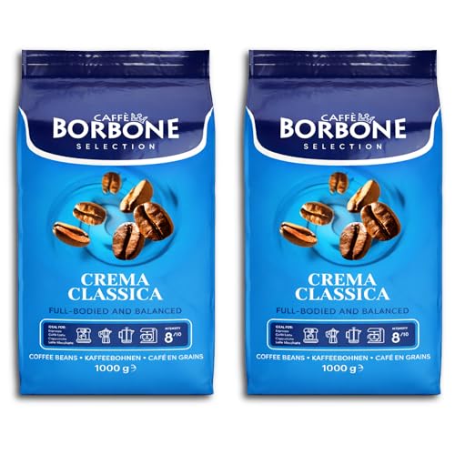 Image of Caffe Borbone Crema Classica Whole Bean Coffee, Arabica and Robusta Blend, Medium Roast, 2.2 lb Bag (Pack of 2)