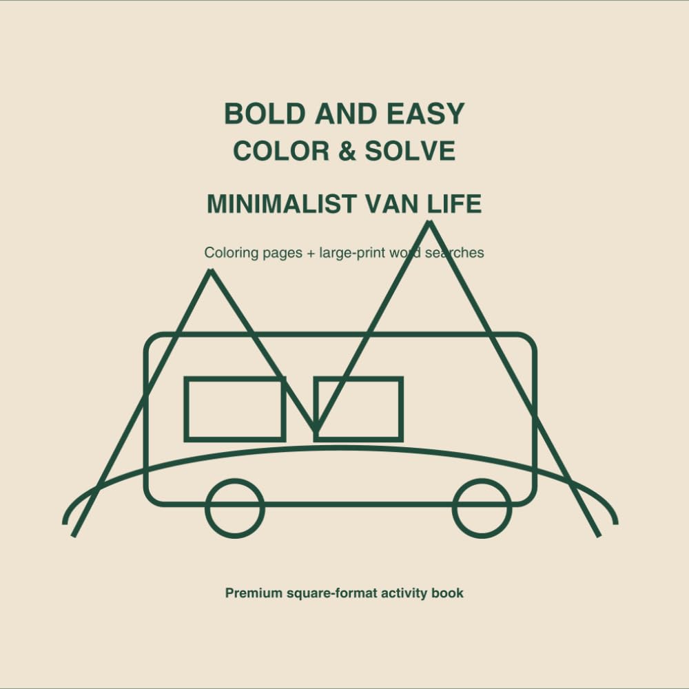 Van Life Bold and Easy Color and Solve Book