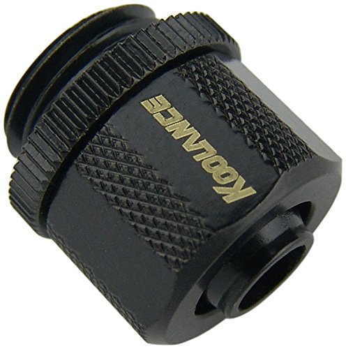 Koolance FIT-V06X10-BK Compression Fitting for 06mm x 10mm (1/4in x 3/8in)Black, G 1/4 BSPP