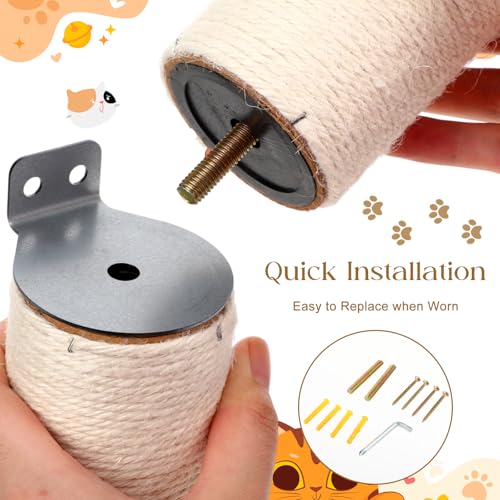 AceOrbit Rascador de Pared para Gatos 2 Unidades Sisal 30 Pulgadas miniatura 3