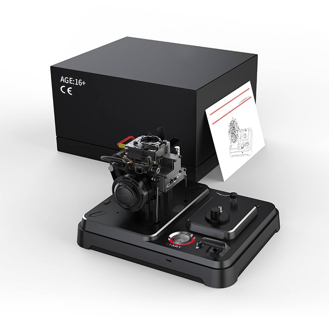 Buy AetheriaMini Engine Model That Runs, Single-Cylinder 4-Stroke ...