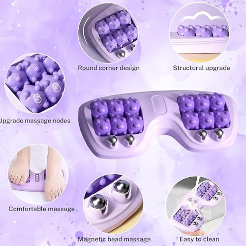 Portable Double Foot Massage Roller,Plantar Fasciitis Relief, Dual Foot Acupressure Therapy for Stress Relief and Improved Circulation, Portable Reflexology Tool for Home and Office Use - Image 4