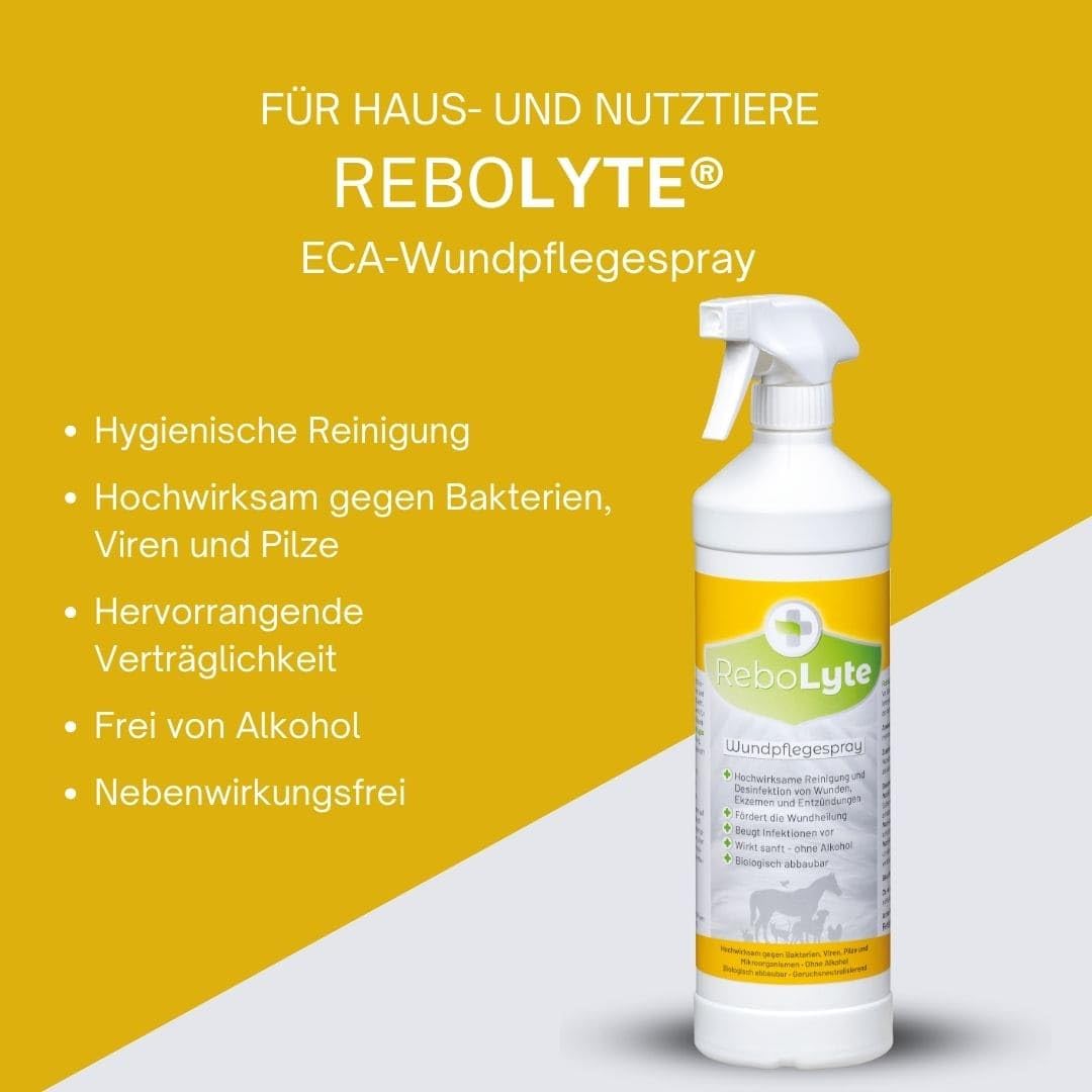 ReboLyte Haut-, Fell- & Gefiederpflege 1 L: Feuchtigkeitsspendende Pflege für Haustiere, Unterstützt Hautregeneration & Fellglanz, Ideal für Vögel & Kleintiere