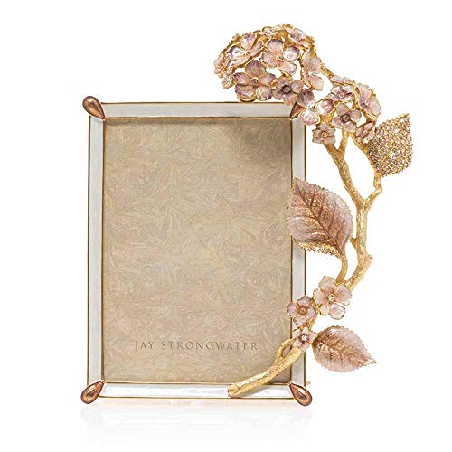 Jay Strongwater Gail Hydrangea Flora Gold 5X7 Photo Picture Frame #TOP6