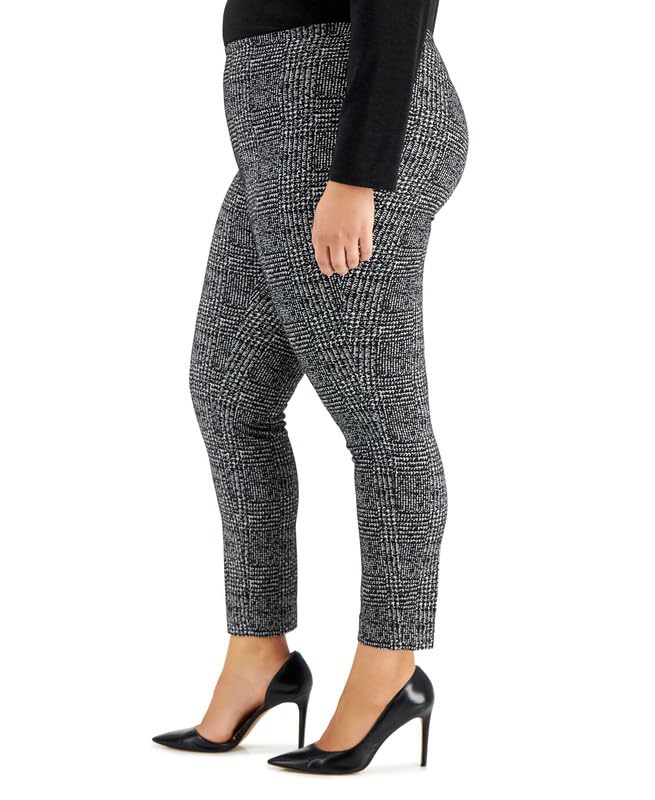 Anne Klein Women's Plus Size Slim-Leg Ankle Pants (Anne Black/Anne White, 0X)2